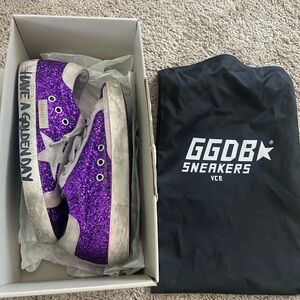 Golden Goose Purple Sneakers Fashion-Forward Design